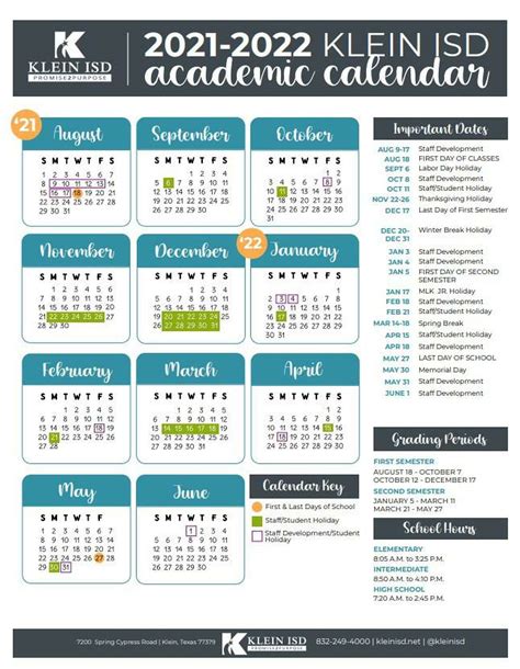 Klein Isd Calendar 2021 22